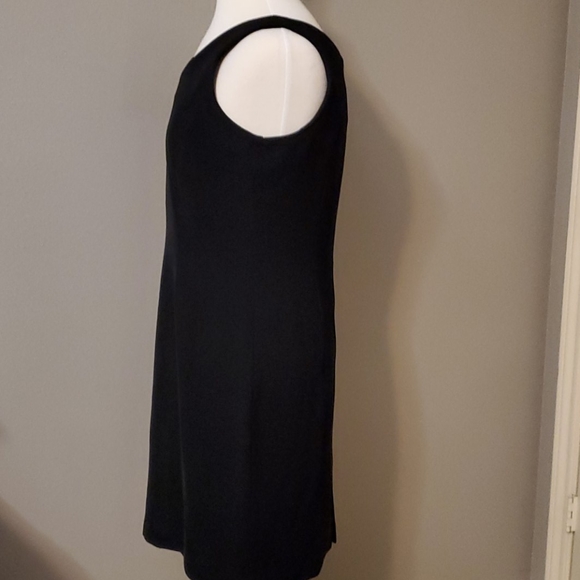 Classy Fully Lined Black Apostrophe Dress - Picture 3 of 11